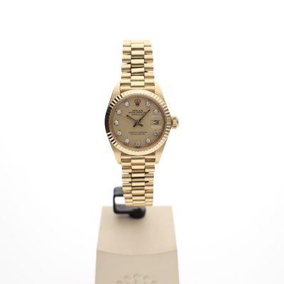 Image 1 of Rolex Lady-Datejust 26mm 6916; Vintage 18k Gold Women's Watch