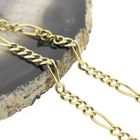 Image 7 of Gold Figaro link bracelet for children | 14 cm