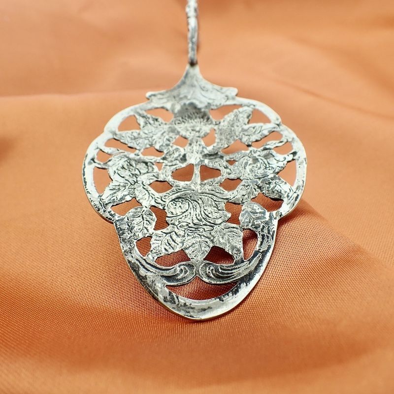 Image 6 of Silver cookie tongs; Old Dutch; Vintage