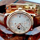 Image 1 of Blancpain Leman Dual Time; 18k rose gold men's watch