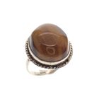 Image 1 of Silver ring with tiger's eye