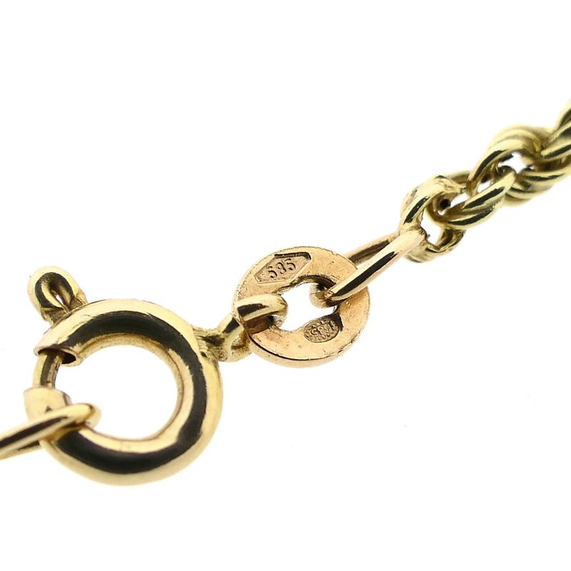 Afbeelding 5 van Gouden gedraaide schakelketting/sautoir | 90 cm 