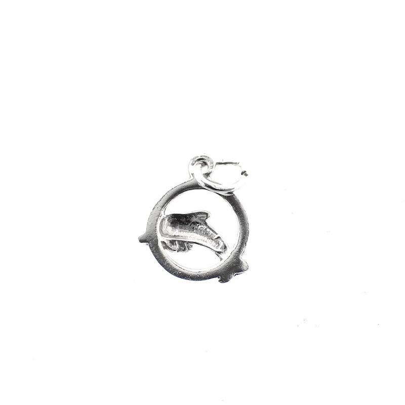 Image 3 of Silver charm; Dolphin with ring