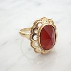 Image 3 of Vintage gold ring with carnelian