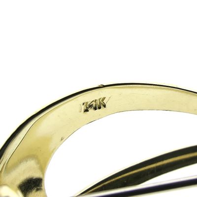 Image 2 of Golden abstract brooch