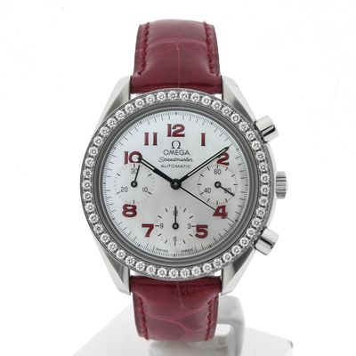Image 1 of Omega Speedmaster Reduced 'Mother of Pearl' & Diamonds 3815.79.40; Chronograph watch