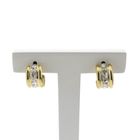 Image 1 of Gold half-round Alliance stud earrings with zirconia