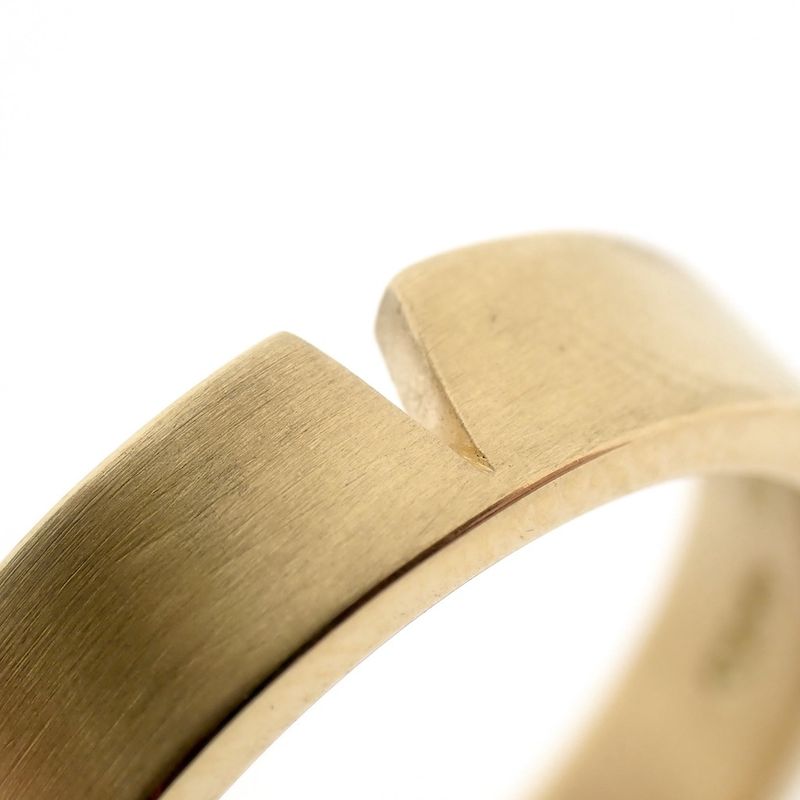 Image 3 of Gold matte ring; Niessing