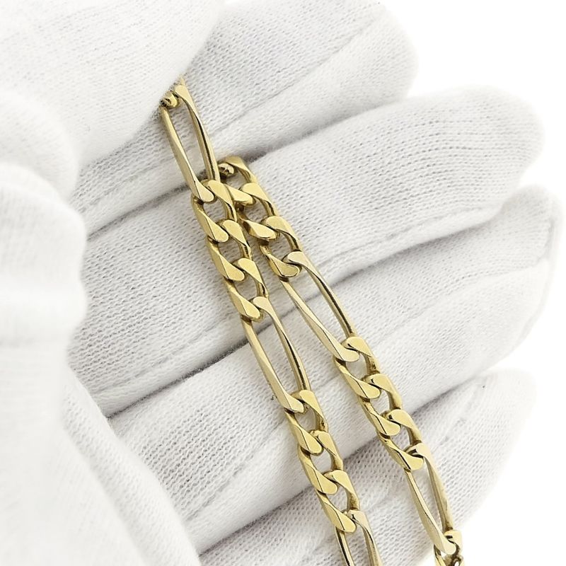Image 5 of Gold Figaro link men's bracelet