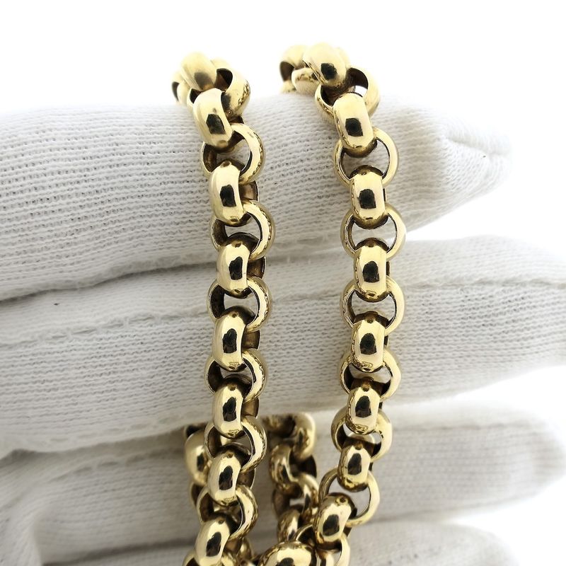 Image 5 of Gold jasseron link necklace | 45 cm