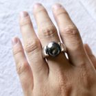 Image 4 of Silver ring with black pearl | Melano