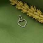 Image 2 of 18-karat white gold heart pendant with 0.08 ct diamond