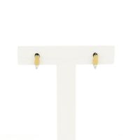 Gold subtle stud earrings with diamond; 0.05 ct.