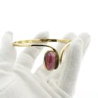 Image 1 of 18-karat gold fantasy/bangle bracelet with pink tourmaline; Petit dor | Ø 65 mm