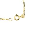 Image 6 of Gold Figaro link children's bracelet with engraving plate | 13 cm