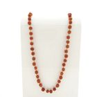 Image 1 of Red coral bead necklace with gold clasp