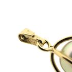 Image 4 of Gold abstract pendant with pearl