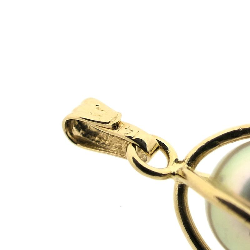 Image 4 of Gold abstract pendant with pearl