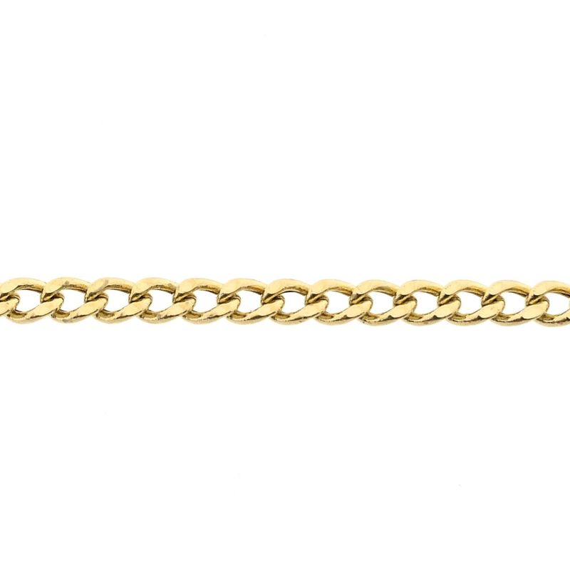 Image 3 of Gold flat gourmet link chain
