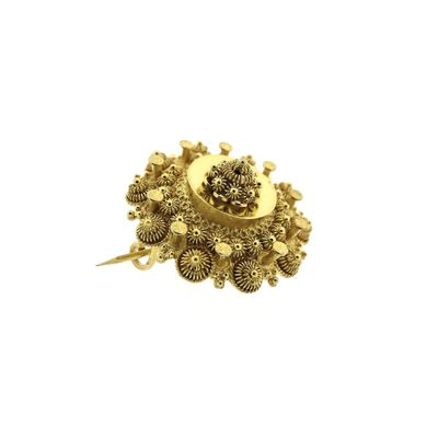 Image 2 of Vintage gold brooch with Zeeland buttons