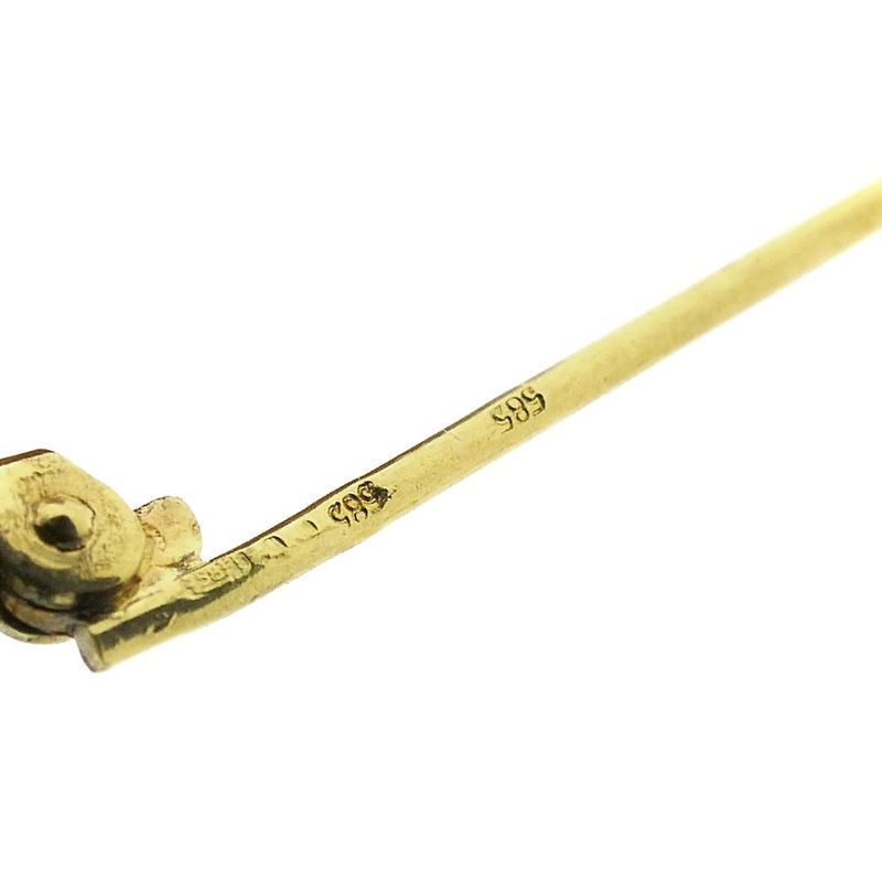 Image 11 of Vintage gold brooch with cultured pearl