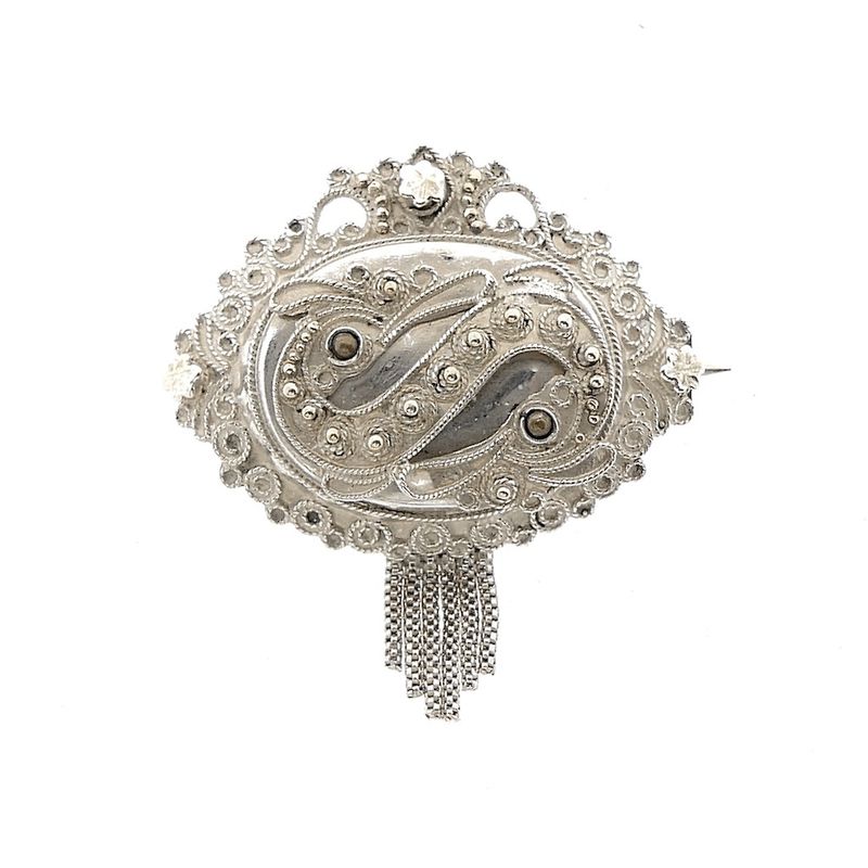 Image 1 of Silver brooch with filigree technique | Vintage/antique