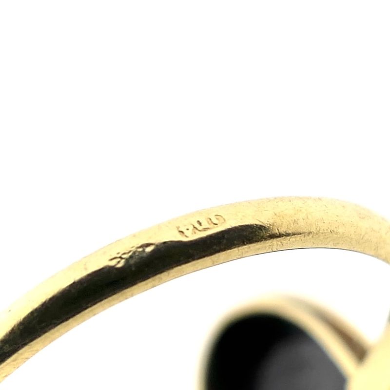 Image 6 of Vintage gold ring with hematite