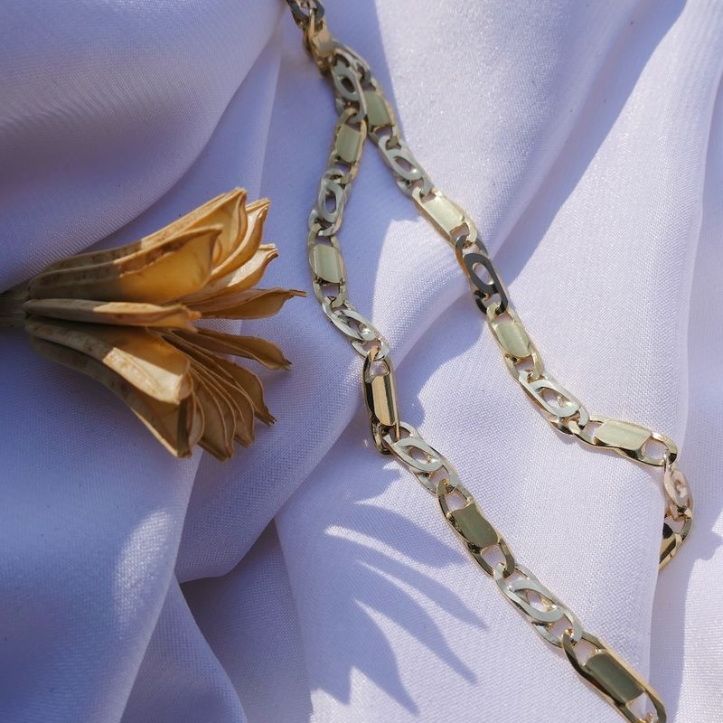 Image 8 of Two-tone gold fantasy link necklace