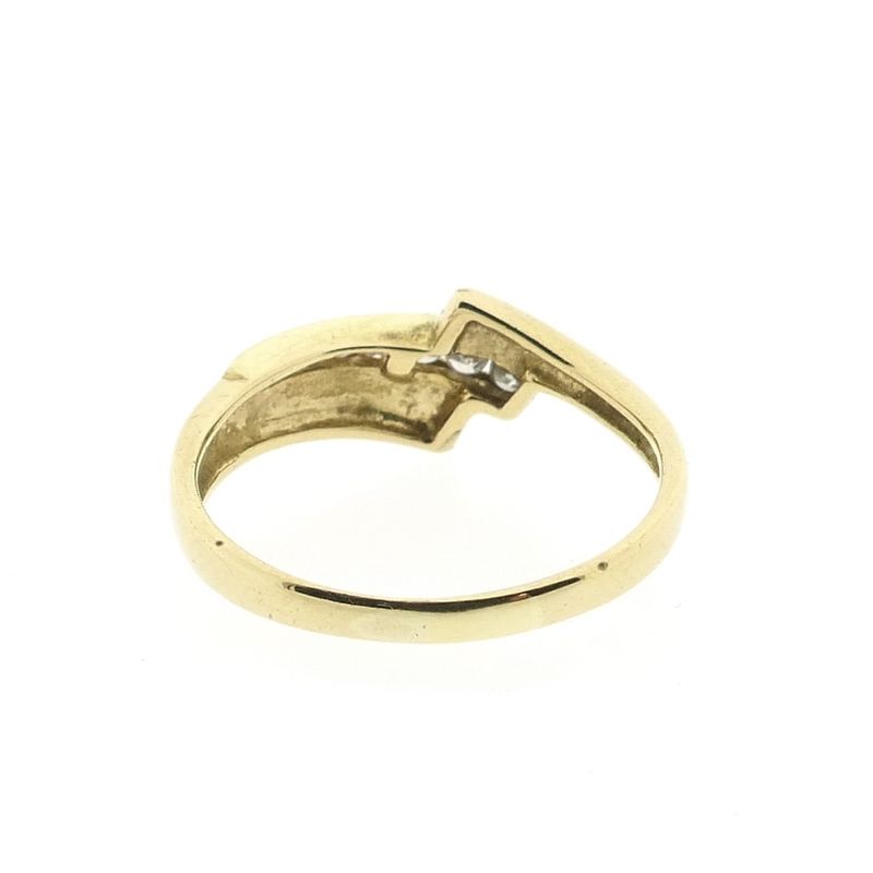 Image 4 of Golden fantasy ring with diamond 0.085 ct.