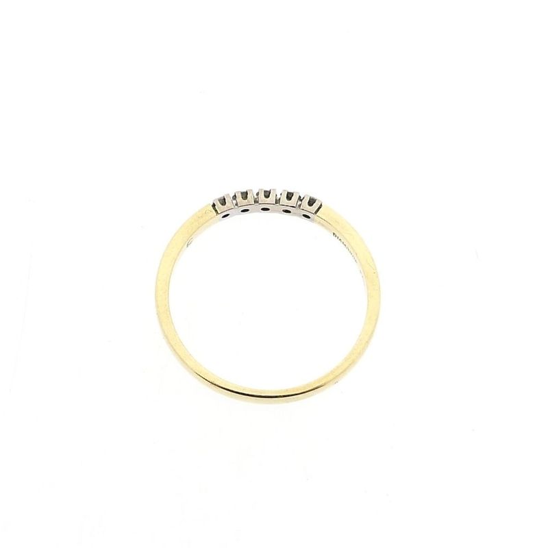 Image 5 of Golden Diamonde ring set with diamond; 0.10 ct.