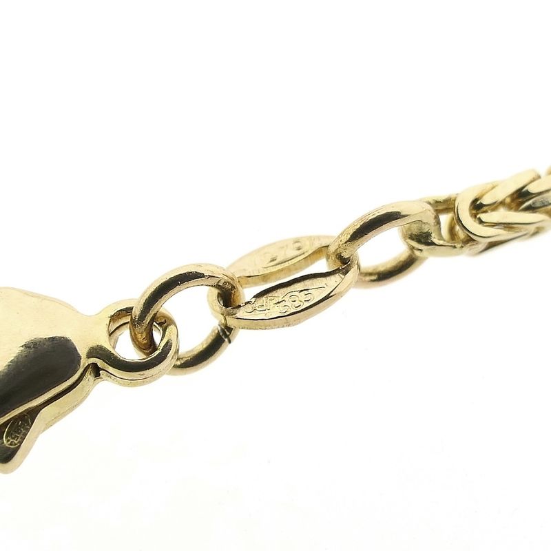 Image 6 of Gold square king link necklace | 80 cm