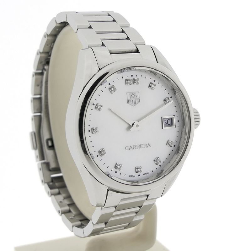 Image 3 of TAG Heuer Carrera 'Mother of Pearl' women's watch with diamonds