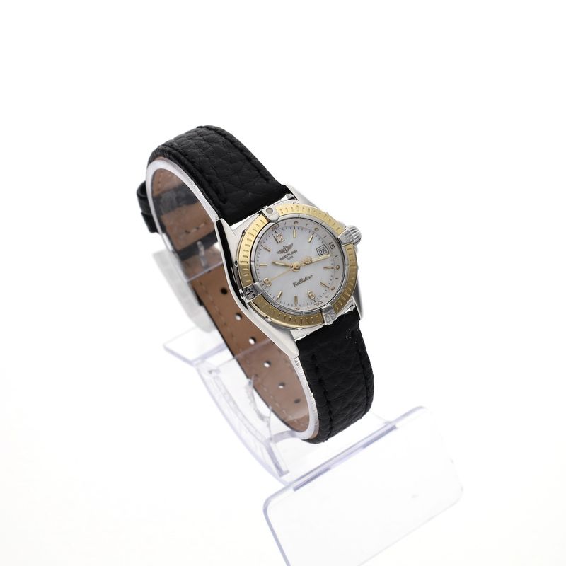 Image 9 of Breitling Callistino 'Mother of Pearl' D52045; 18k gold/steel women's watch