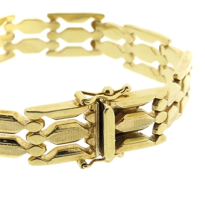 Image 6 of Golden Bismarck link bracelet.