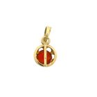 Image 3 of 14K Gold Pendant with Carnelian