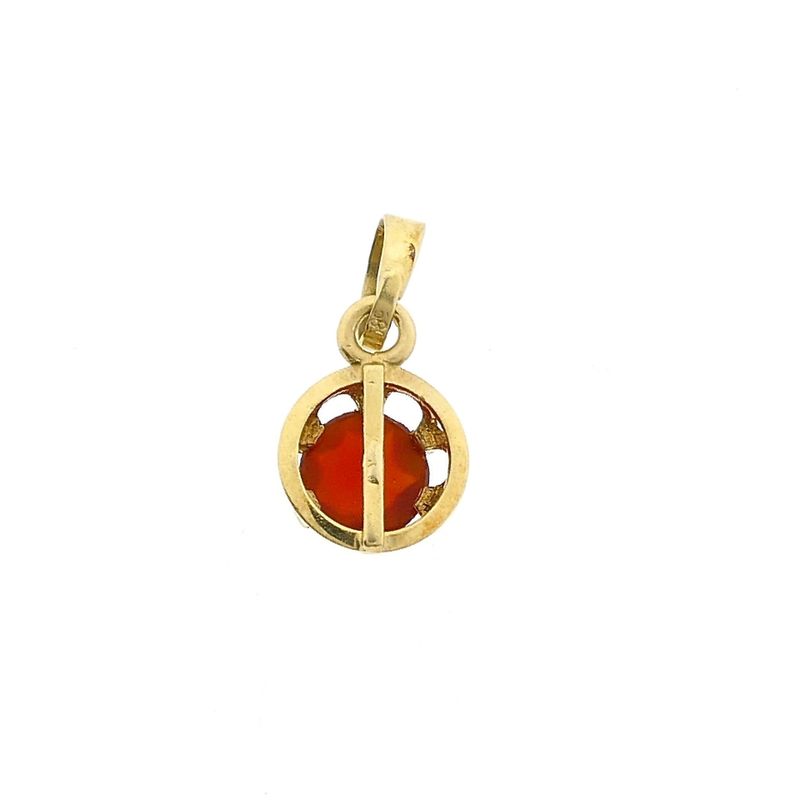 Image 3 of 14K Gold Pendant with Carnelian
