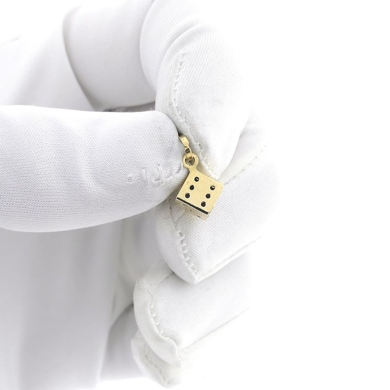 Image 10 of 18 carat gold pendant of a dice