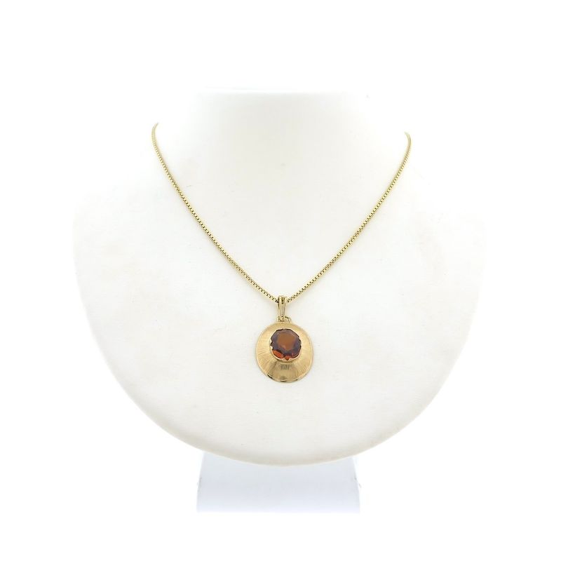 Image 4 of Vintage gold pendant with citrine