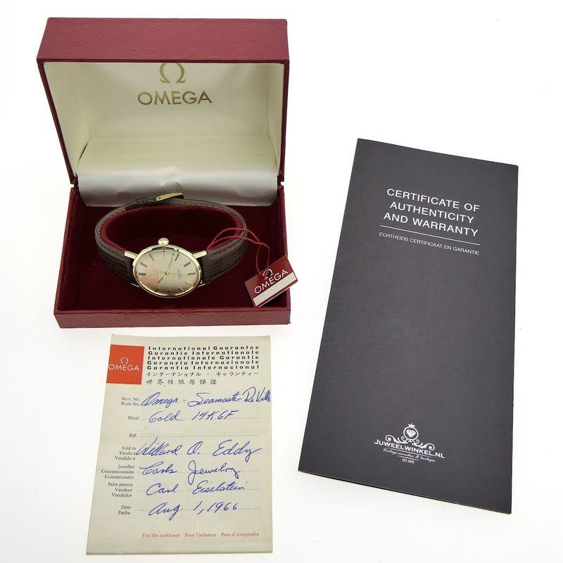 Image 20 of Omega Seamaster Deville 136.020; Vintage 14k. gold cap watch