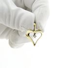 Image 12 of Gold pendant of a heart with zirconia