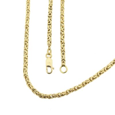 Image 1 of Gold round king link necklace