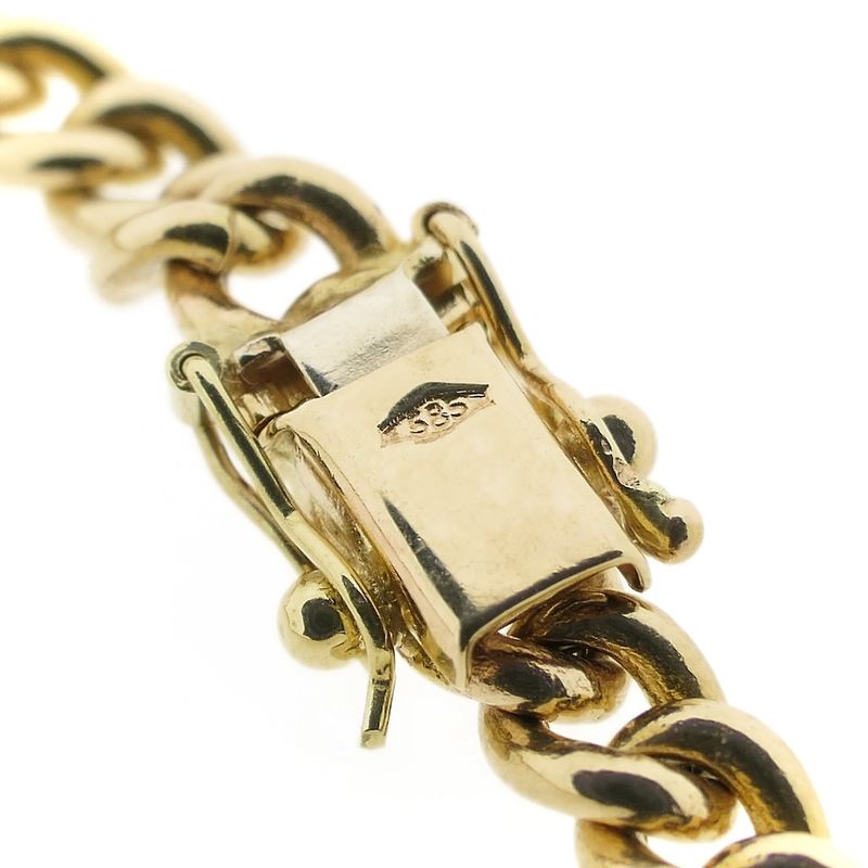 Image 4 of Gold gourmet link bracelet | 17 cm