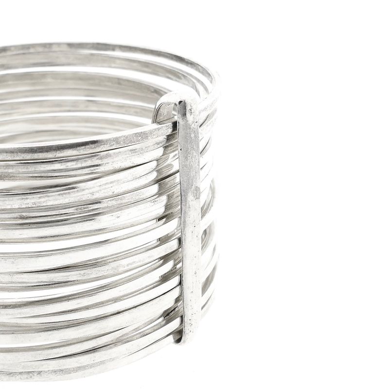 Afbeelding 9 van Vintage zilveren ringenarmband; Ø 69,8 mm 