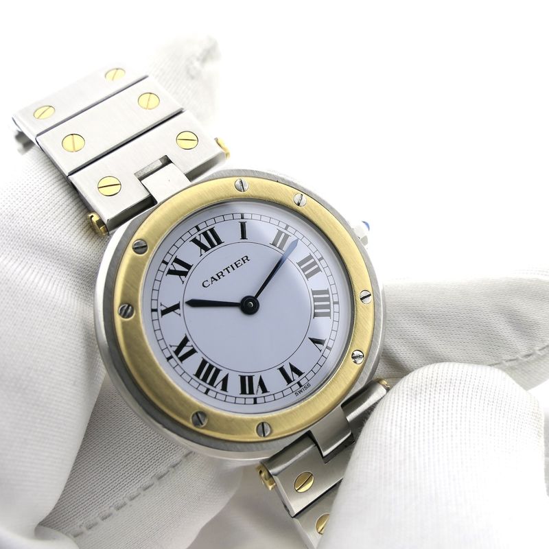 Image 5 of Cartier Santos Ronde 32mm 8191; 18k. Gold/steel watch