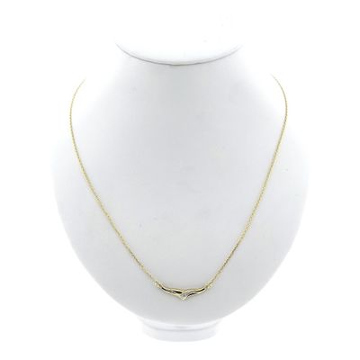 Gold anchor link necklace with a fixed pendant; diamond 0.005 ct. | 43.5 cm Image 1 of Gold anchor link necklace with a fixed pendant; diamond 0.005 ct. | 43.5 cm