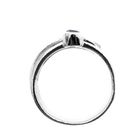 Image 4 of Silver wide ring with purple zirconia