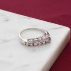 Image 2 of Silver Ring with Pink Zirconia