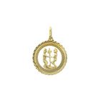 Image 1 of Gold zodiac sign pendant; Gemini
