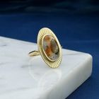 Image 2 of Gold ring with moss agate | Vintage