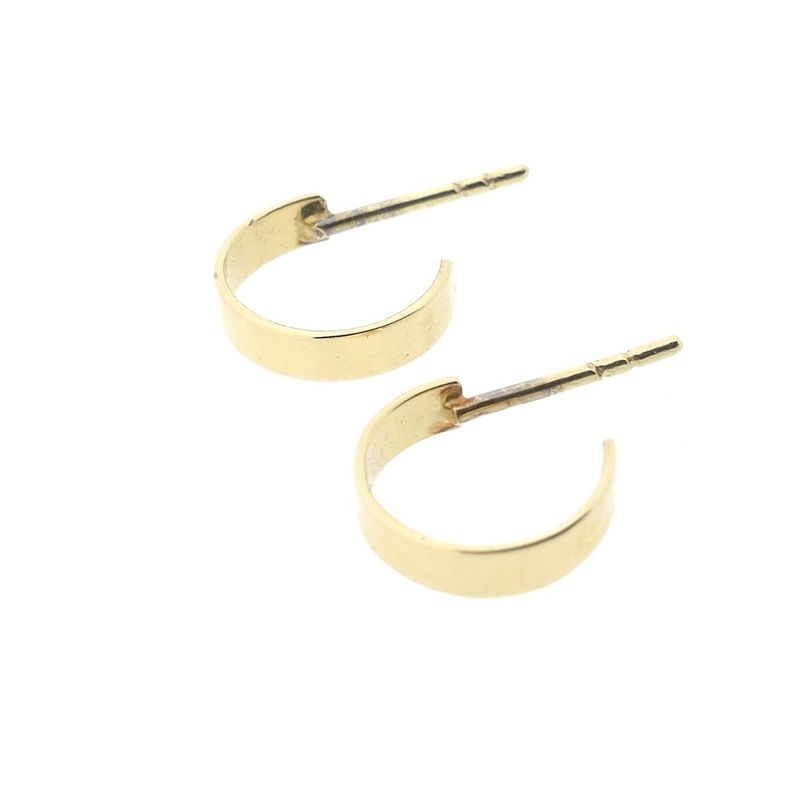 Image 10 of Gold semicircular stud earrings